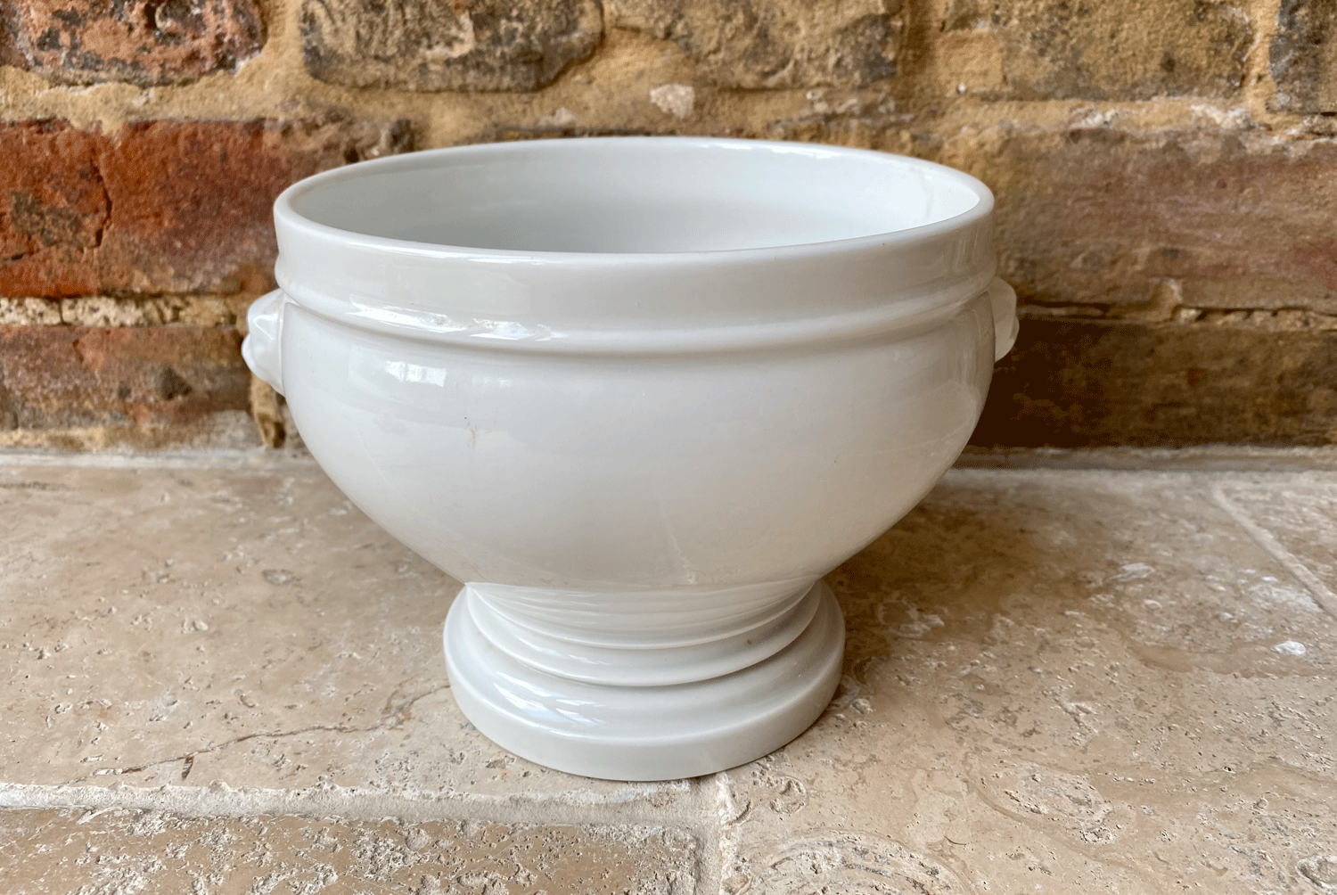 vintage french white ironstone large soupiere soup tureen bowl planter