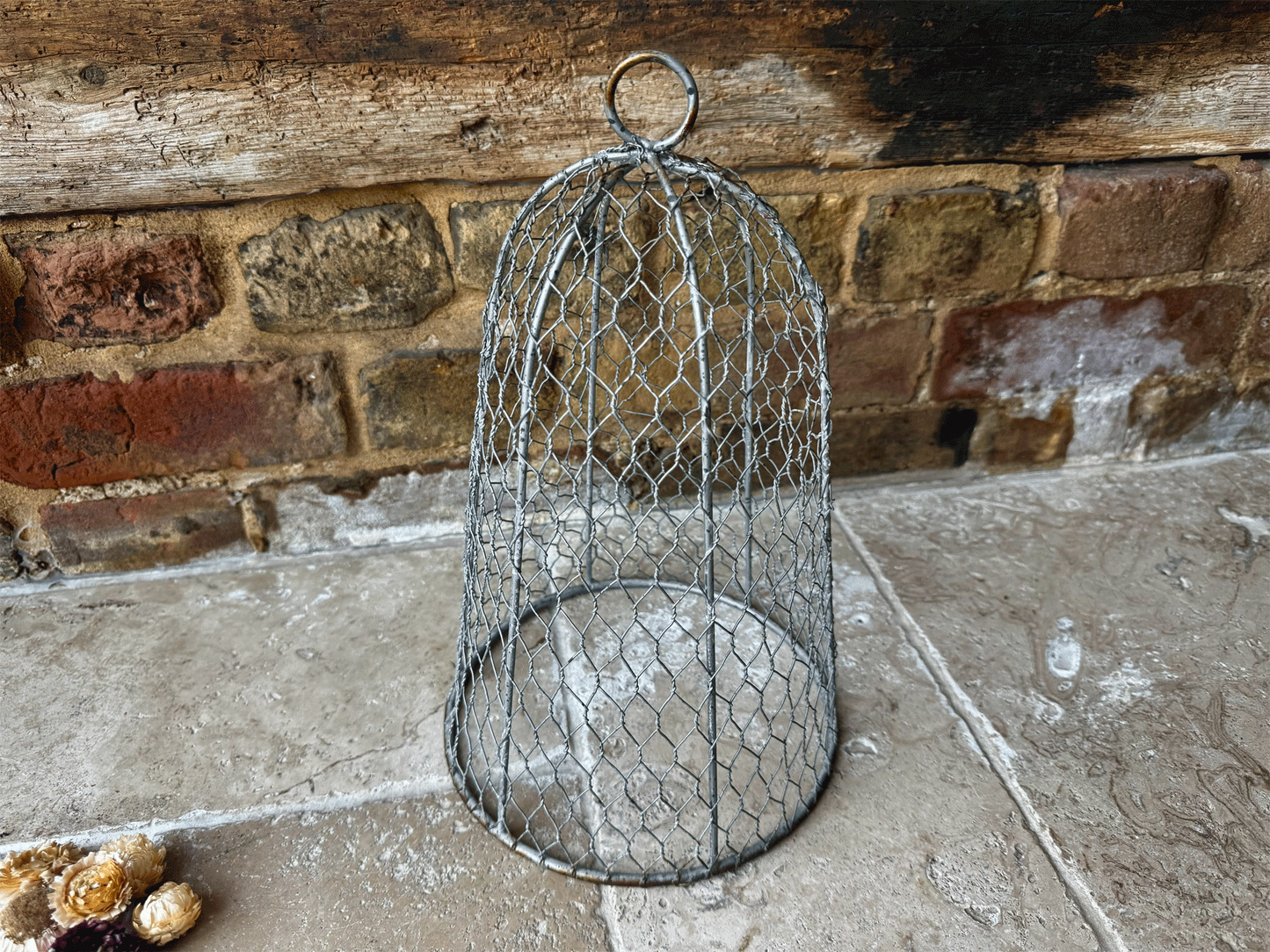 vintage french decorative wirework display stand cloche cover
