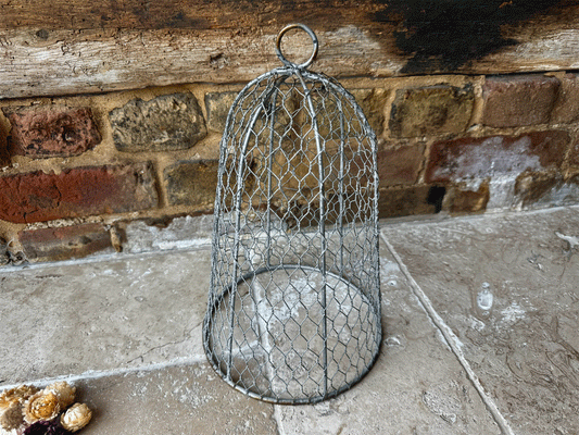 vintage french decorative wirework display stand cloche cover