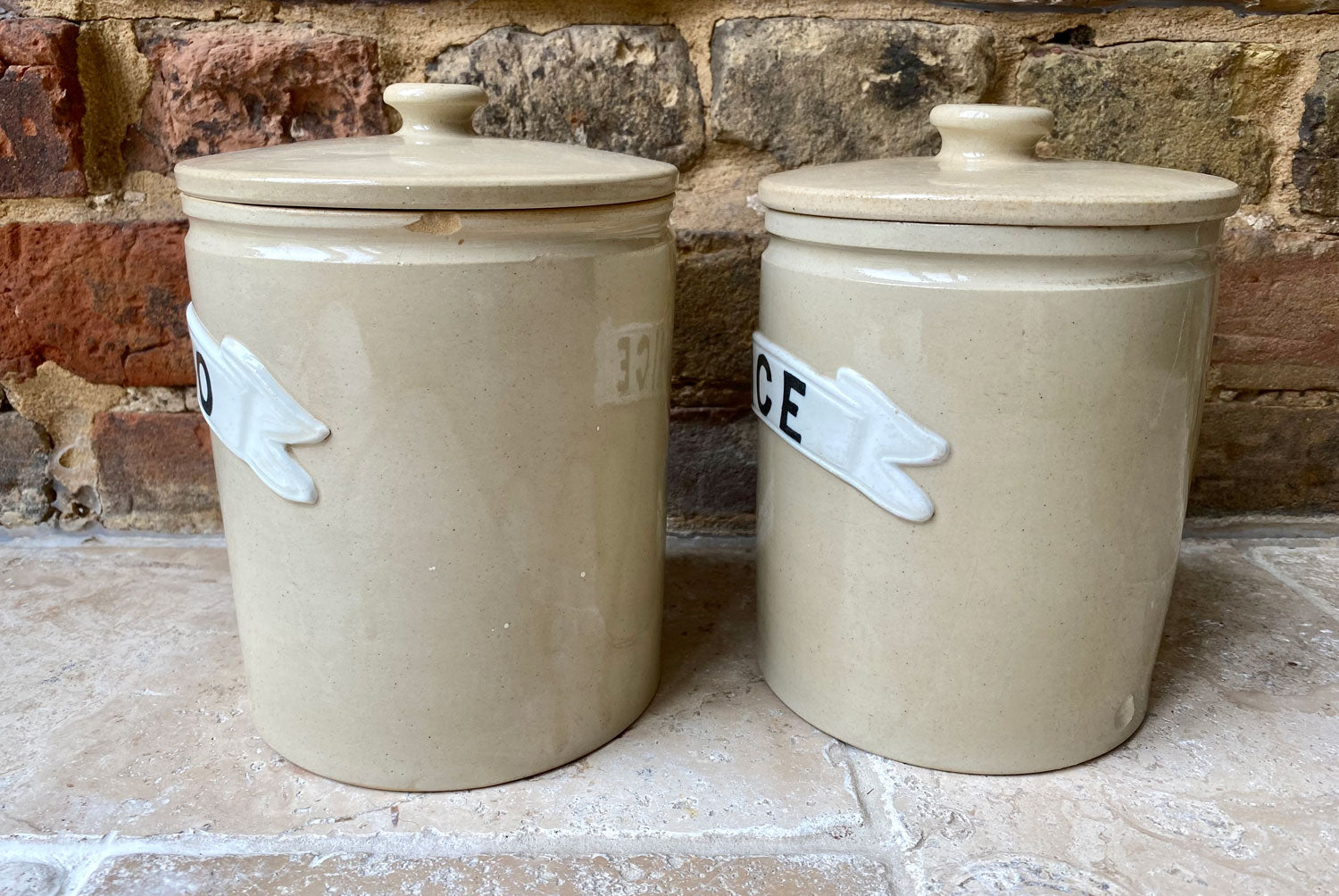 Mid 20th Century Stoneware Handmade Jar offers w/Lid