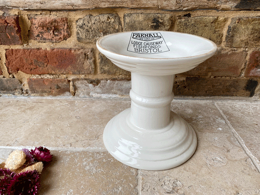 antique edwardian white ironstone butchers display ham stand parnall sons advertising