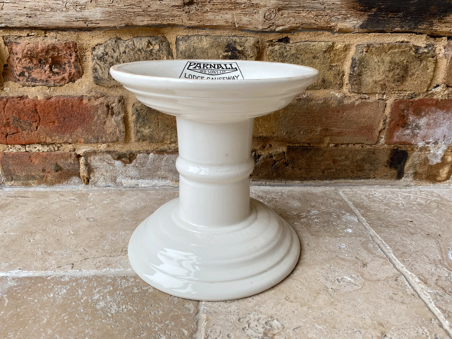 antique edwardian white ironstone butchers display ham stand parnall sons advertising