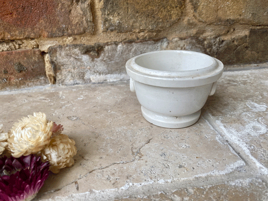 small antique french white ironstone bowl dish pot sarreguemines