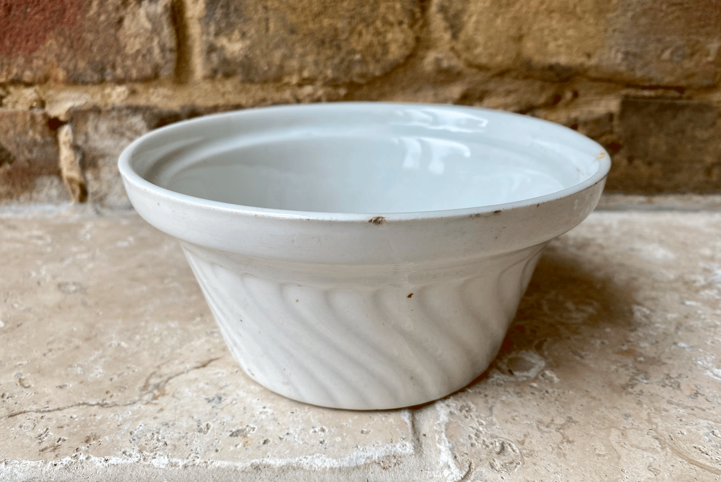 Rare Antique Edwardian White Ironstone Butter Dish