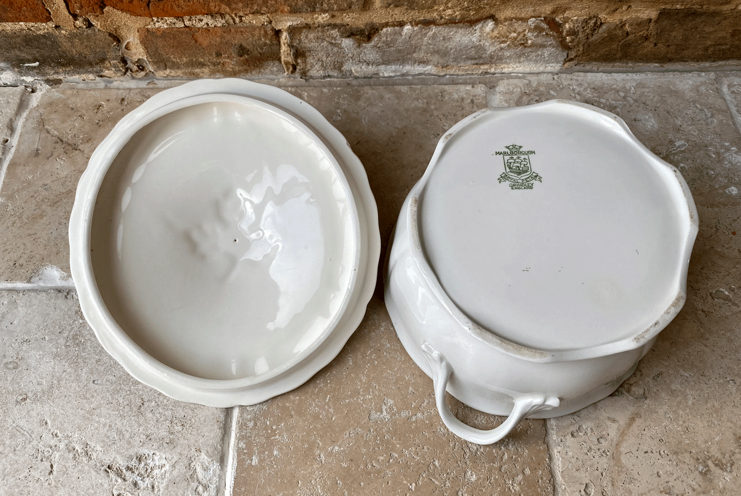 vintage mid century large white ironstone serving vegetable casserole tureen dish grindley marlborough