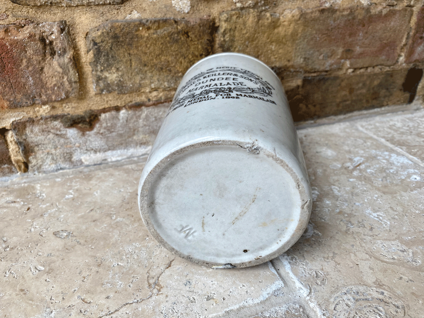 rare extra large tall slim three pound james keiller dundee marmalade scottish advertising pot