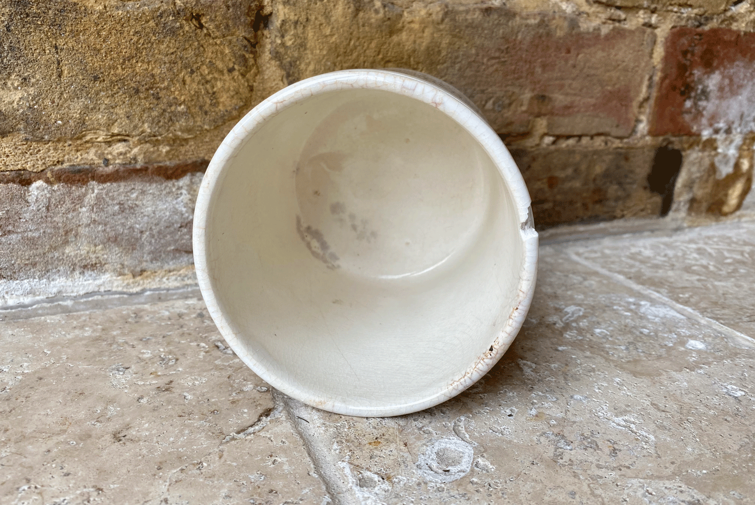 large antique english white ironstone advertising pot chippy two pound frank cooper oxford marmalade